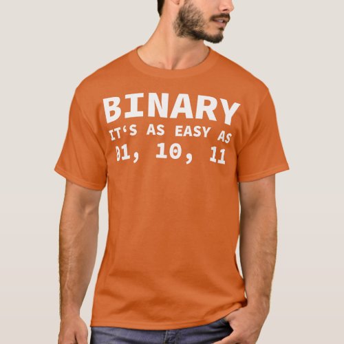 Computer Binary Code Joke For Developer Geeks  Adm T_Shirt