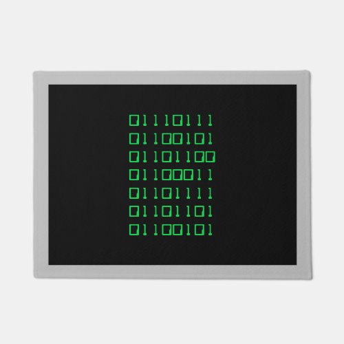 Computer Binary Code Welcome Mat