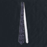 Computer Binary Digits Pattern Neck Tie<br><div class="desc">Computer Binary digits pattern tie. Binary digits of computer code in white on a dark black background make an elegant tie for yourself or a gift for friends a or family on any occasion.A gift tie which will be appreciated by all specially a software developer, computer systems analyst, web developer...</div>