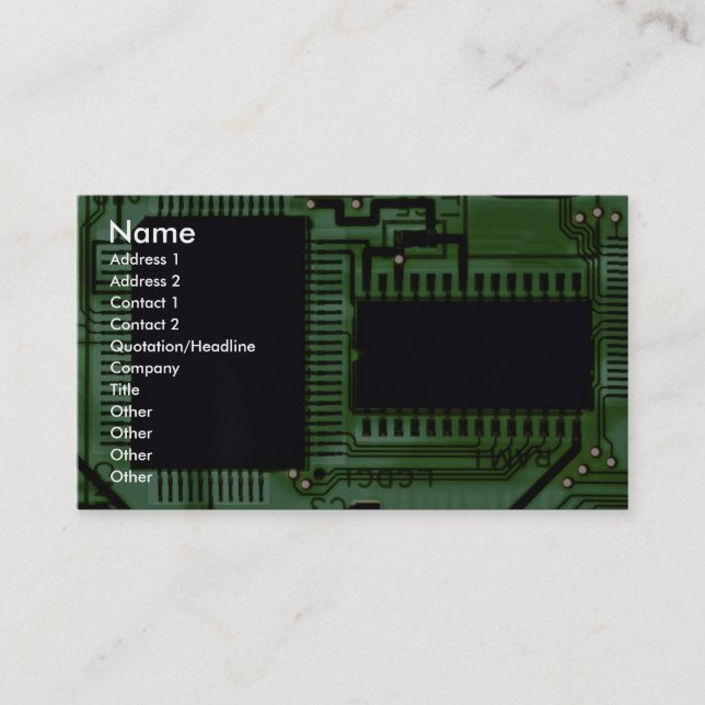 Computer board business card (Front)