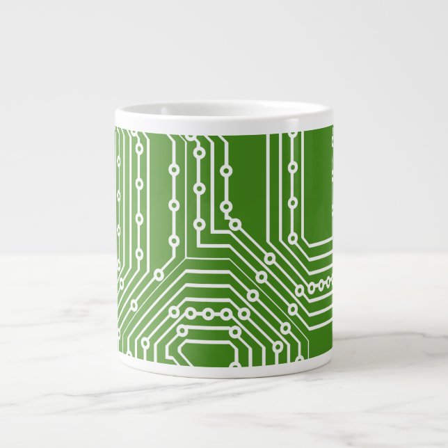 Computer board pattern giant coffee mug (Front)