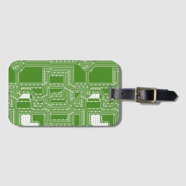 Computer board pattern luggage tag (Front Horizontal)