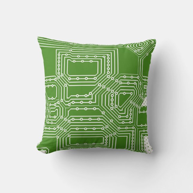 Computer board pattern throw pillow (Front)