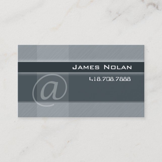 Computer Business Cards Gray Abstract Angle (Front)