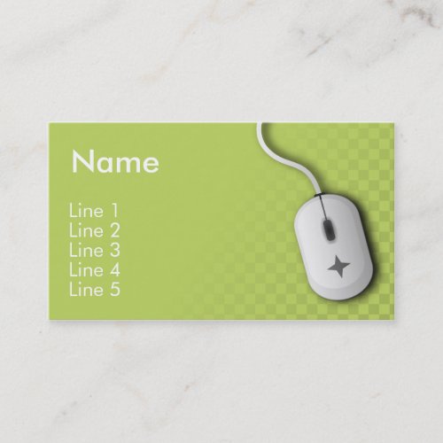 Computer Business (Green) Business Card Templates
