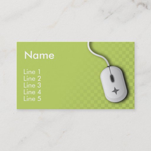 Customizable Computer Business (Green) Business Card Templates