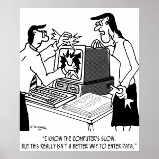 Computer Cartoon 1870 Poster