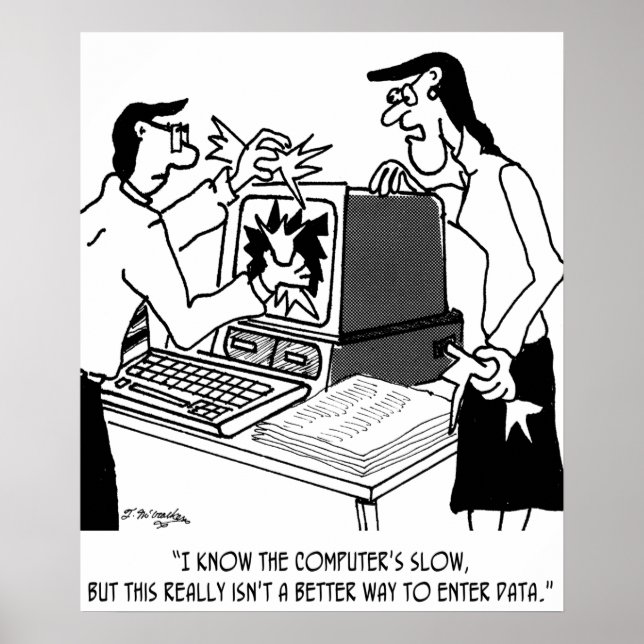 Computer Cartoon 1870 Poster (Front)