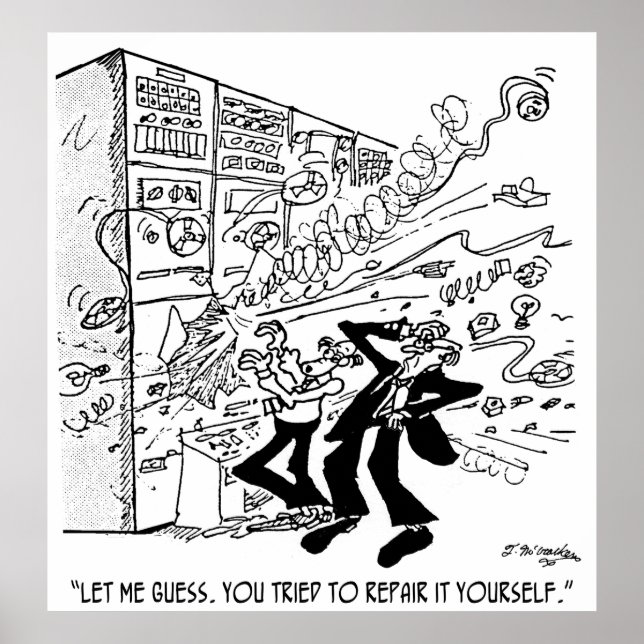 Computer Cartoon 4637 Poster (Front)