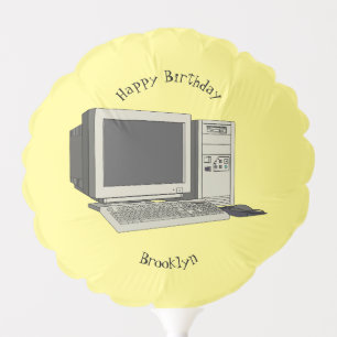Computer cartoon illustration balloon