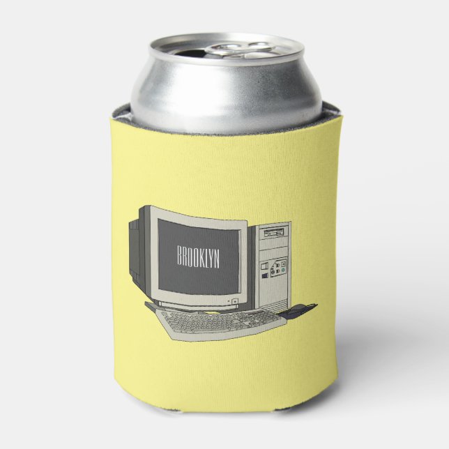 Computer cartoon illustration  can cooler (Can Front)