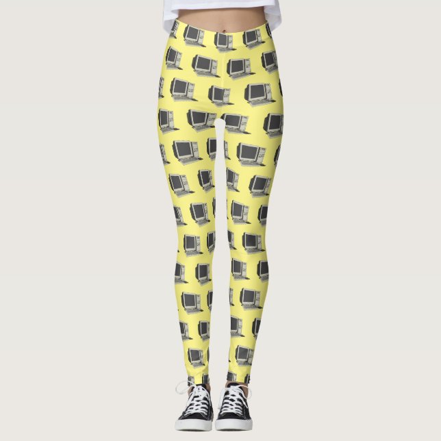 Computer cartoon illustration  leggings (Front)