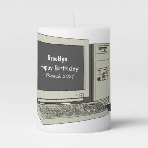 Computer cartoon illustration pillar candle