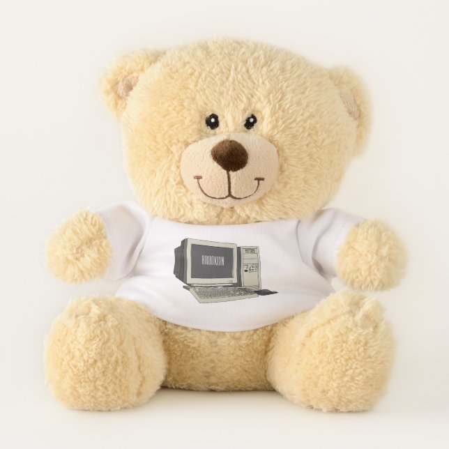 Computer cartoon illustration  teddy bear (Front)