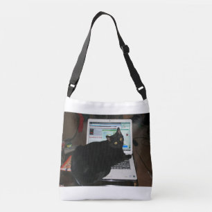 Computer Cat Crossbody Bag