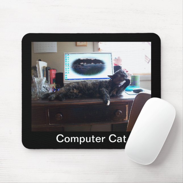 Computer Cat Mouse Pad (With Mouse)