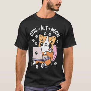 Computer Cat Programmer Hacker Kitten 1 T-Shirt