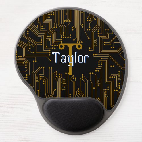 Computer Chip Programmer Black Name Gel Mouse Pad