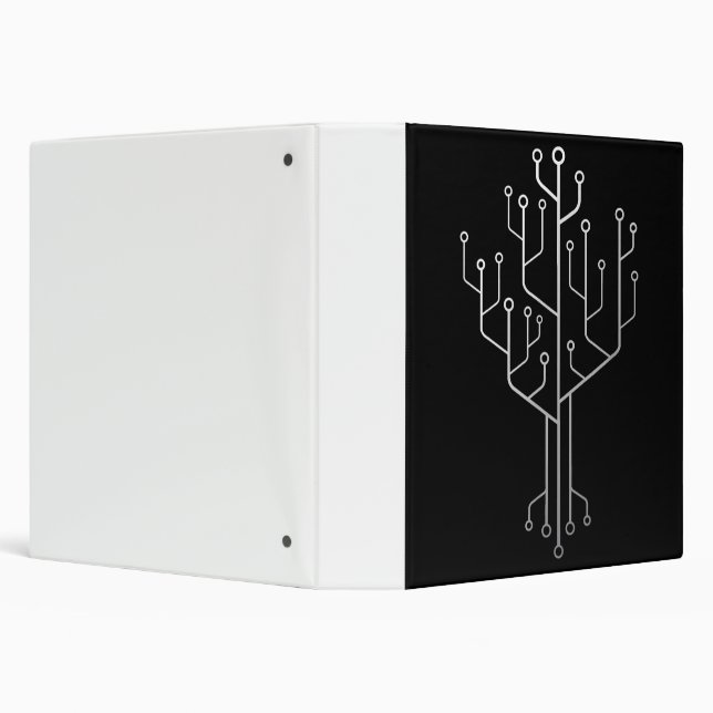 Computer Chip Tree Programmer Coder Engineer Tech 3 Ring Binder (Background)
