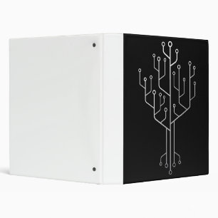 Computer Chip Tree Programmer Coder Engineer Tech 3 Ring Binder