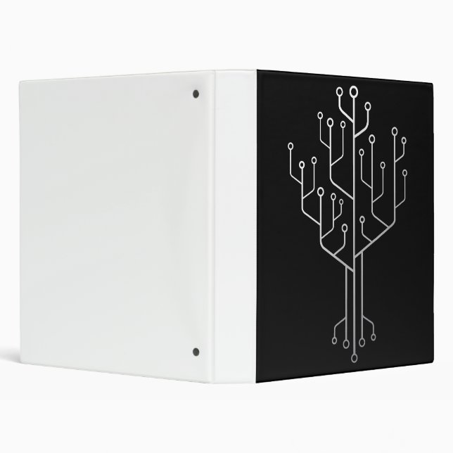Computer Chip Tree Programmer Coder Engineer Tech 3 Ring Binder (Background)