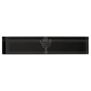 Computer Chip Tree Programmer Coder Engineer Tech Desk Name Plate