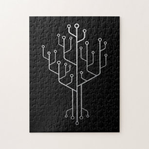 Computer Chip Tree Programmer Coder Engineer Tech Jigsaw Puzzle
