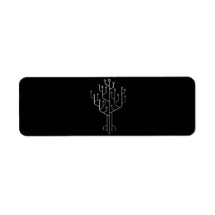 Computer Chip Tree Programmer Coder Engineer Tech Label