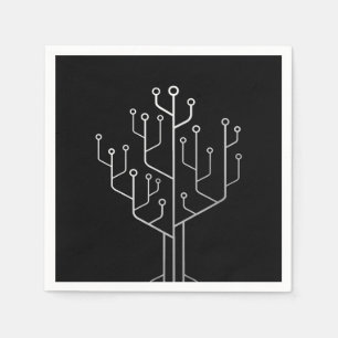 Computer Chip Tree Programmer Coder Engineer Tech Napkins