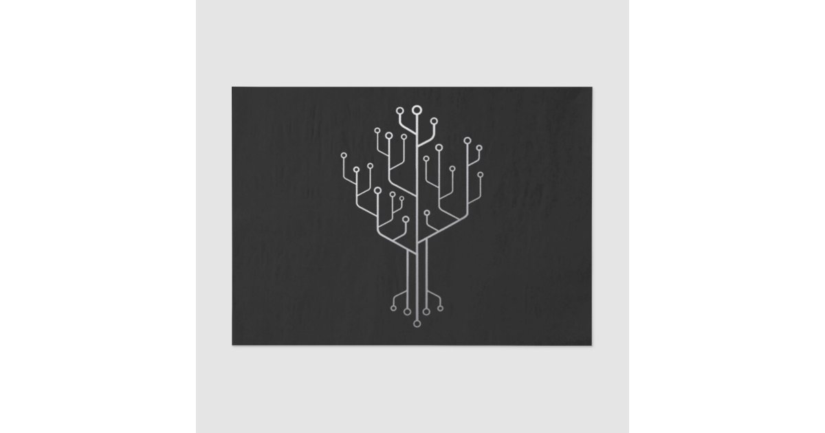 Computer Chip Tree Programmer Coder Engineer Tech Tissue Paper | Zazzle
