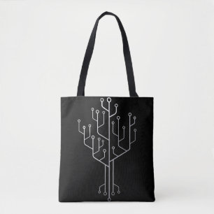 Computer Chip Tree Programmer Coder Engineer Tech Tote Bag