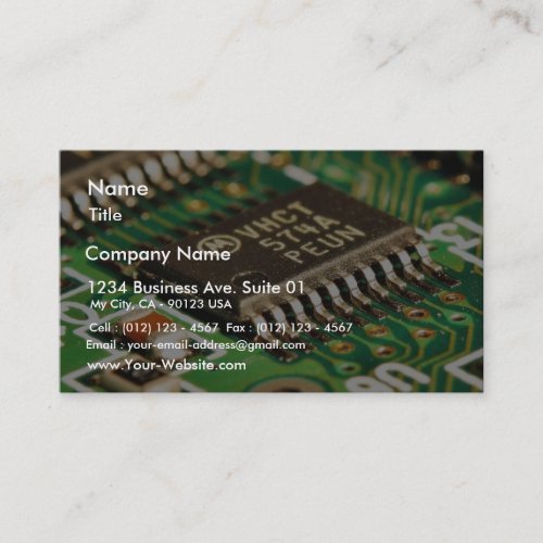 Computer Chips Circuits Boards Business Card
