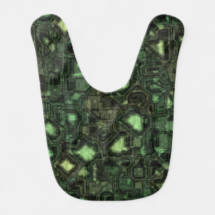 Computer circuit background baby bib