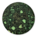 Computer circuit background ceramic knob