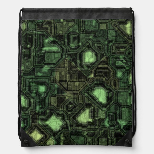 Computer circuit background drawstring bag (Front)