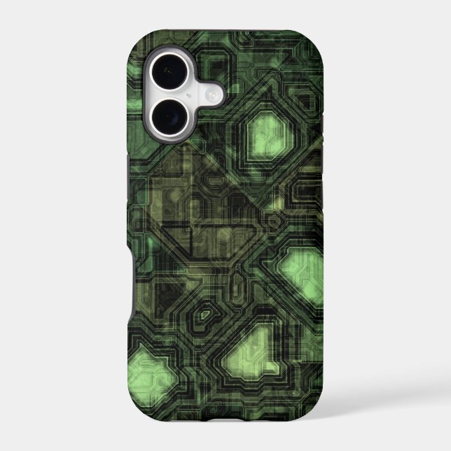 Computer circuit background iphone case (Back)