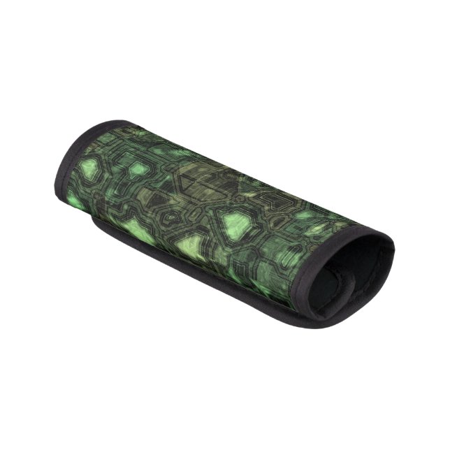 Computer circuit background luggage handle wrap (Angled)