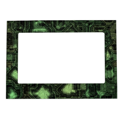 Computer circuit background magnetic photo frame