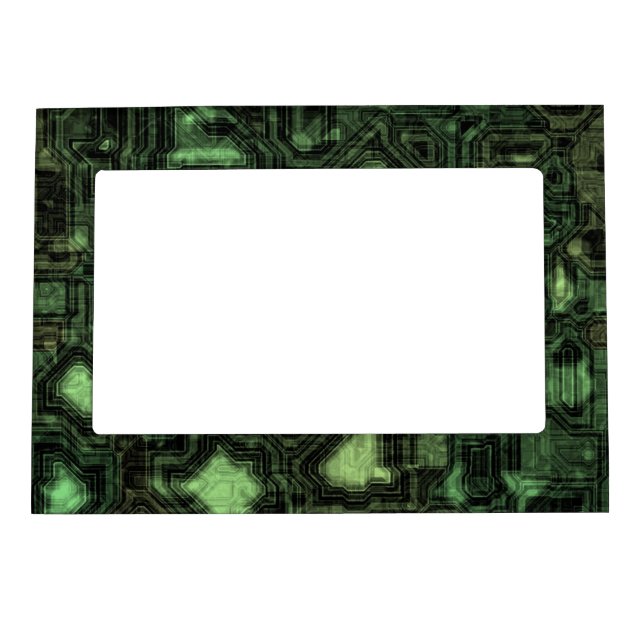 Computer circuit background magnetic photo frame (Front)