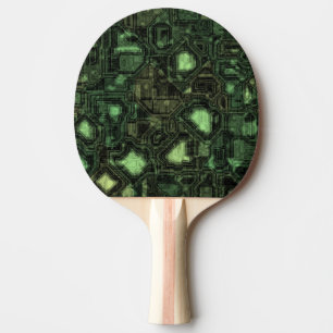 Computer circuit background ping pong paddle