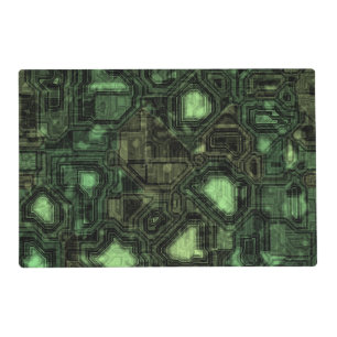 Computer circuit background placemat