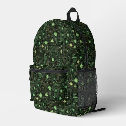 Computer circuit background printed backpack