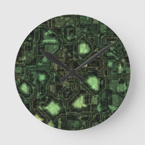 Computer circuit background round clock