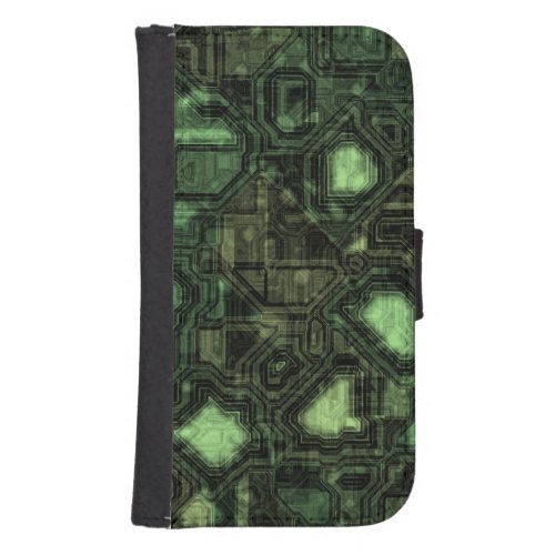 Computer circuit background wallet phone case for samsung galaxy s4