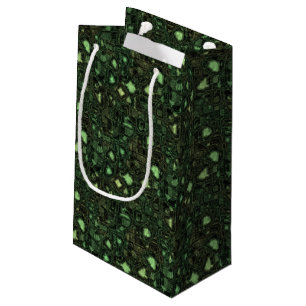 Computer circuit background small gift bag