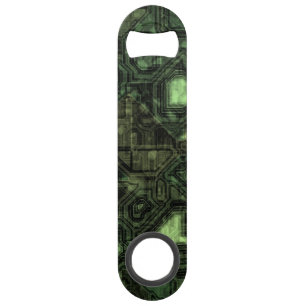 Computer circuit background speed bottle opener