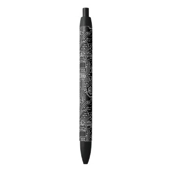Computer Circuit Board Black Ink Pen by ReligiousStore at Zazzle