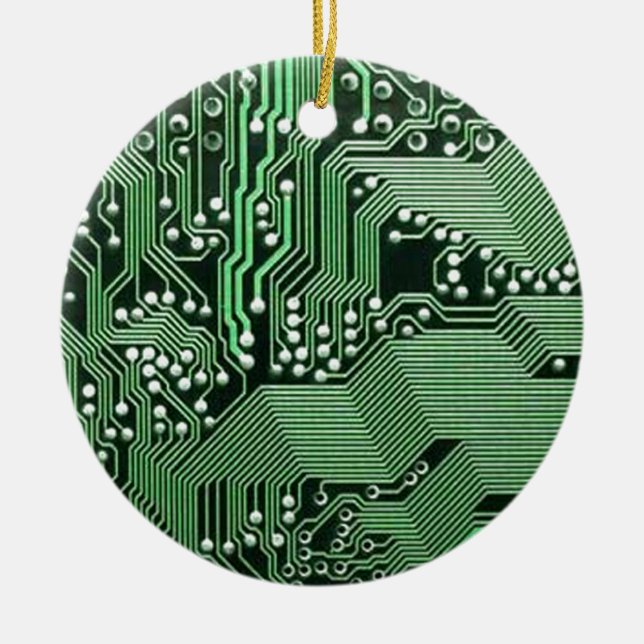 Computer circuit board ceramic ornament (Front)