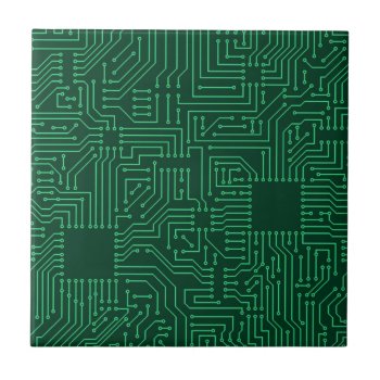 Computer Circuit Board Ceramic Tile by boutiquey at Zazzle