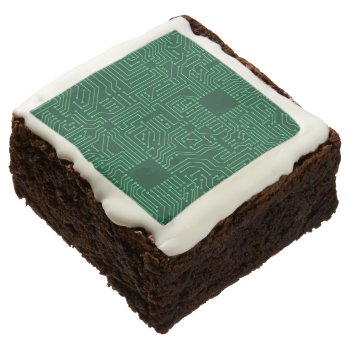 Computer Circuit Board Chocolate Brownie by boutiquey at Zazzle